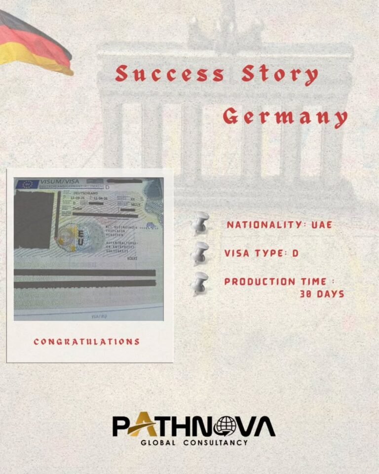 🎉 Success Story – Germany 🇩🇪 🎉✅ Nationality- UAE✅ Visa Type- D✅ Processing Time- Only 30 Da