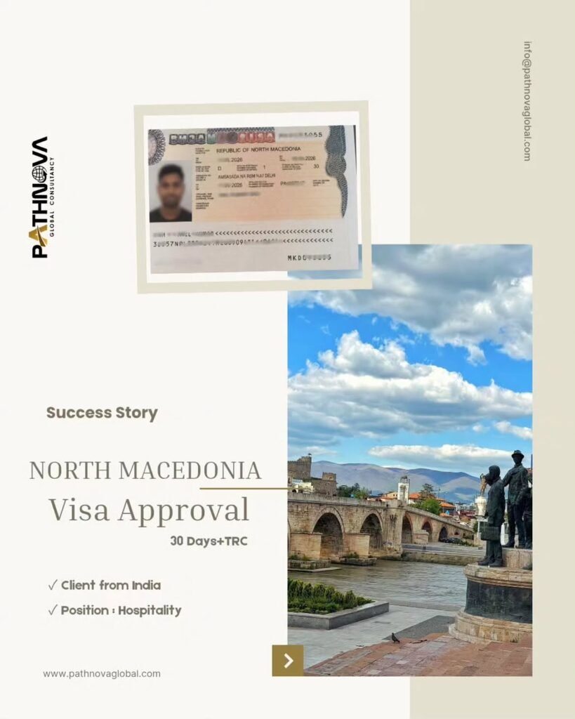 👀 Another visa success… but this is just the beginning.🇲🇰 North Macedonia Visa Approved for